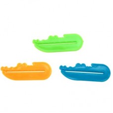 Выдавливатель для зубной пасты 3шт, пластик, 8,5х3см, "Крокодильчики", 3 цвета 