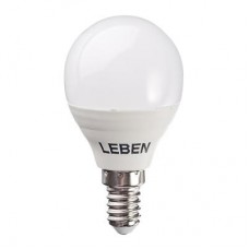 Лампа светодиодная G45 5W, E14, 400lm 4200К LEBEN 
